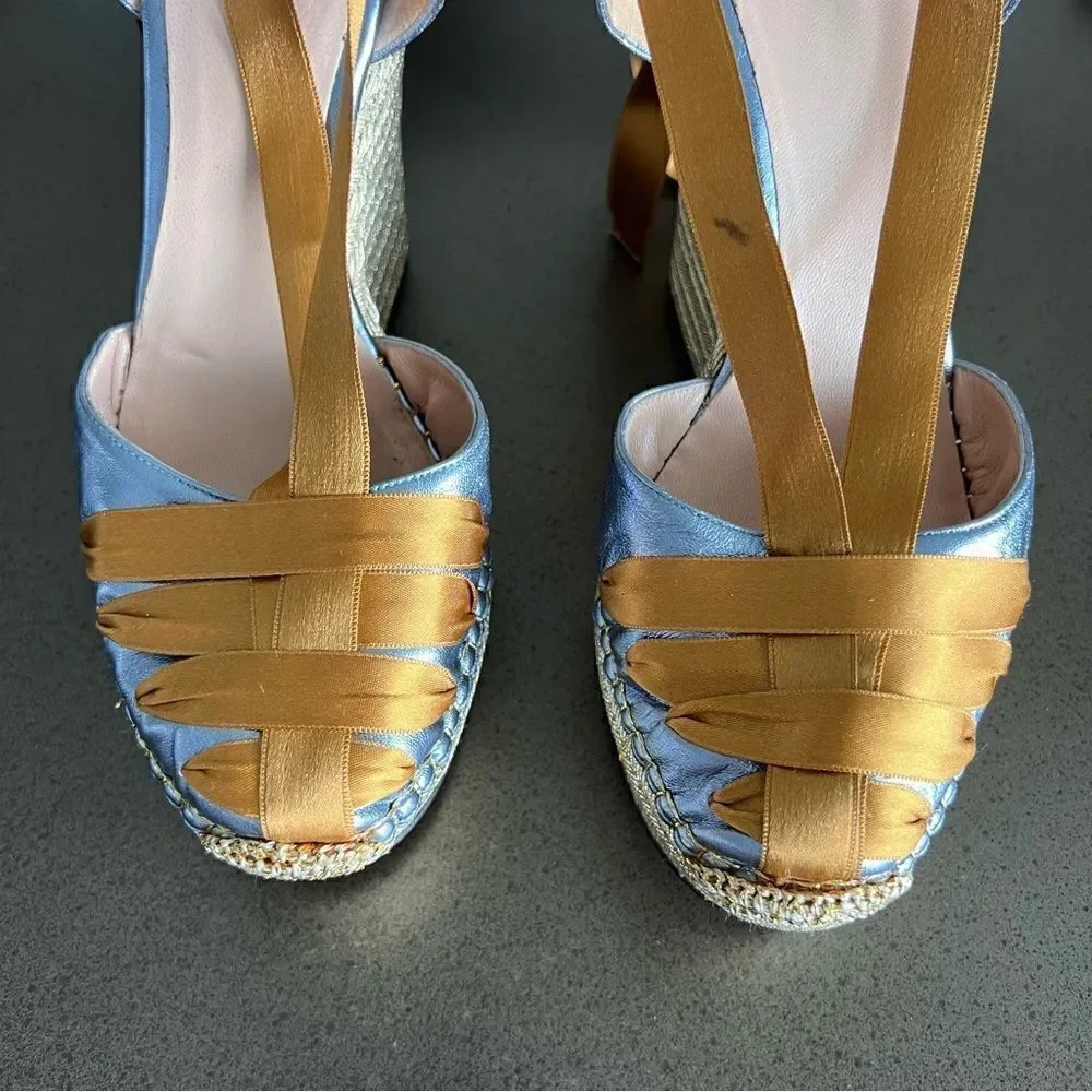 GUCCI Lilibeth leather espadrilles Size 40
